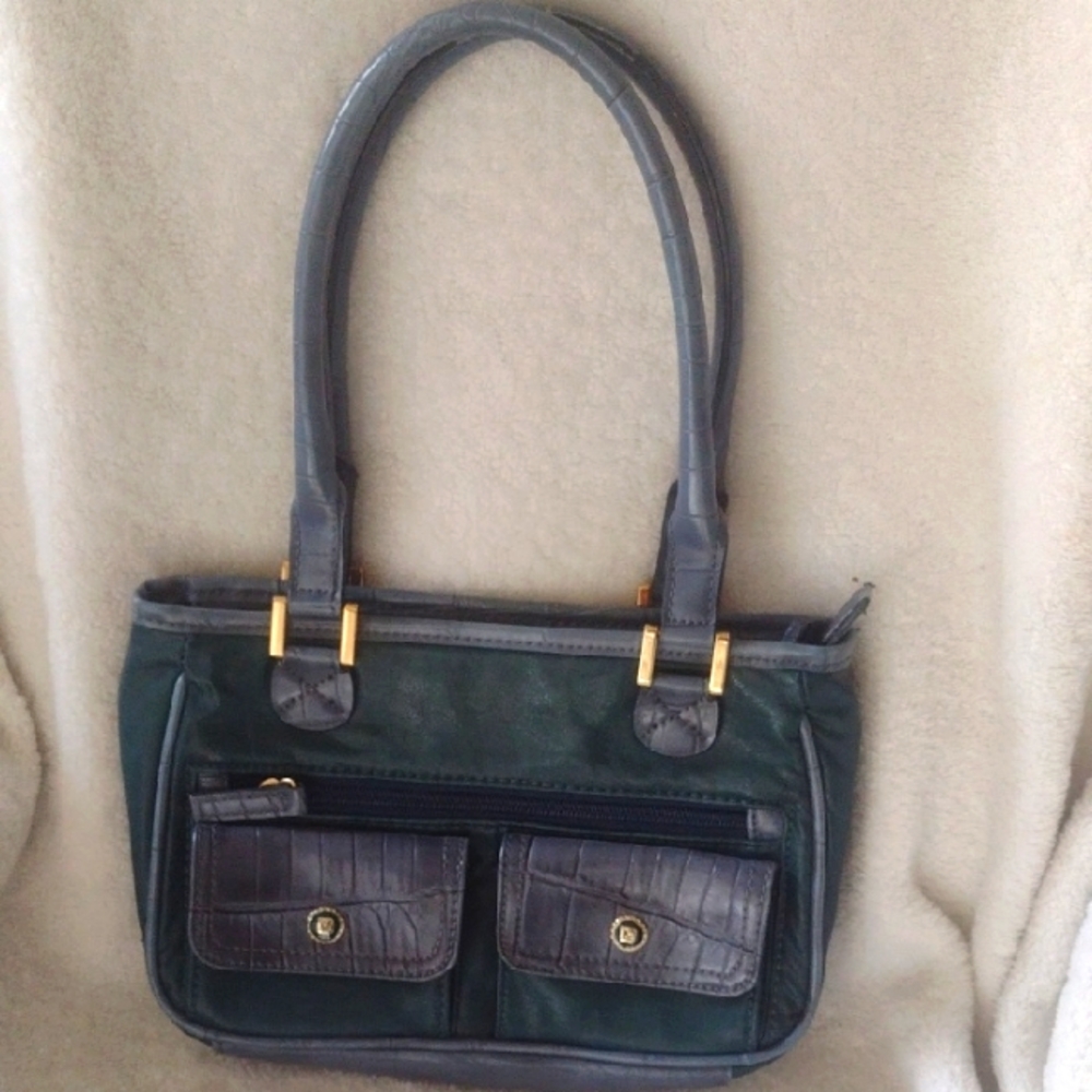 Liz Clairborne Blue Green Satchel